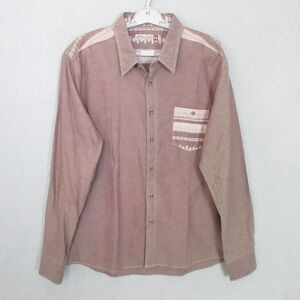 Sovereign Code Shirt Mens XL Geller Mexicali Red Long Sleeve Button Up Pattern